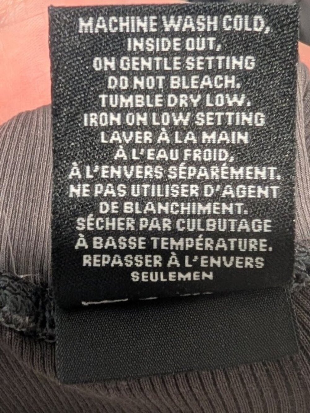 Brunette The Label | Ribbed High Rise Leggings In Charcoal - Picture 8 of 9